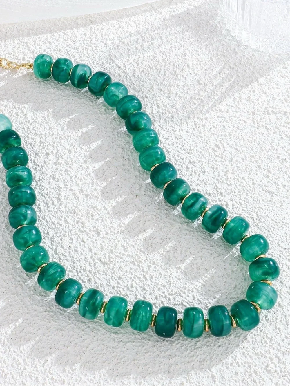 Elegant Green Beaded Statement Necklace